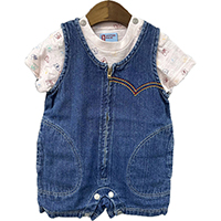 Denim Dungaree & Print Top